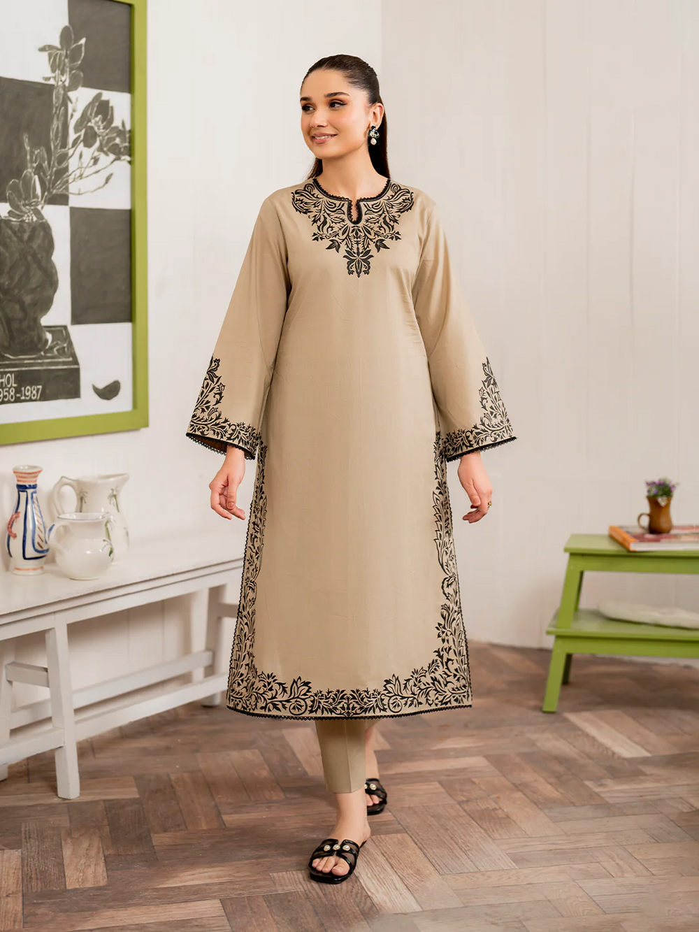 MASHA 3-PC EMBROIDERED LAWN