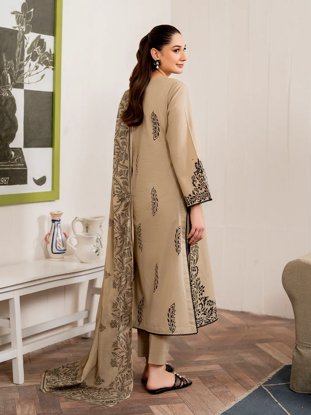 MASHA 3-PC EMBROIDERED LAWN