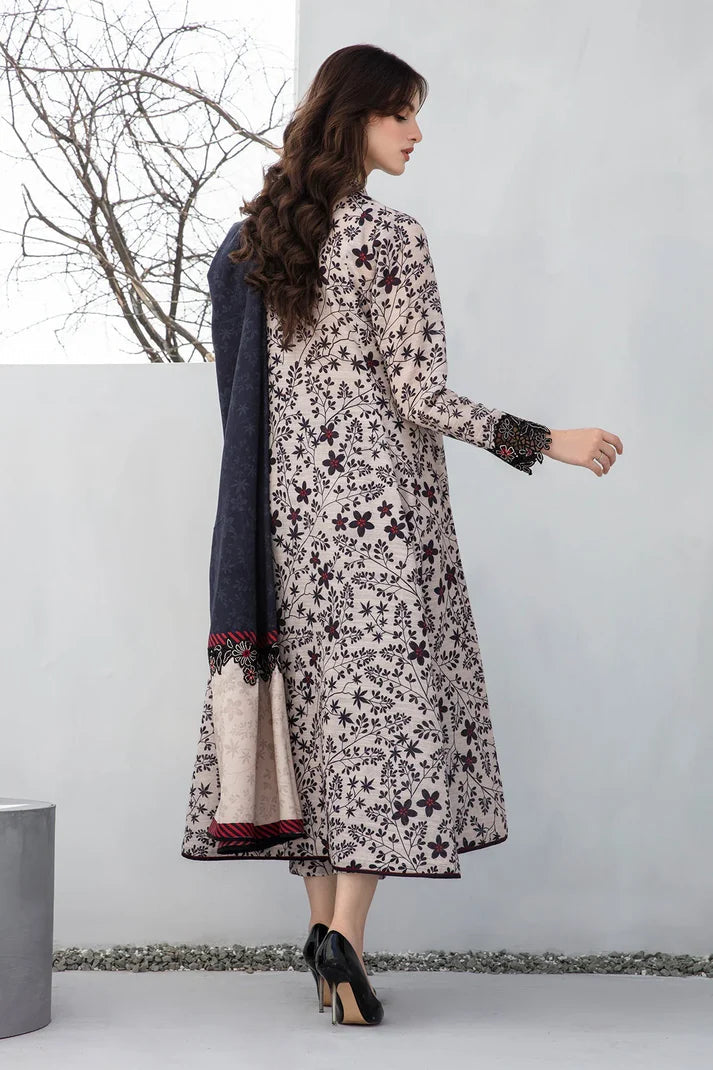 3PCS MASHA PRINTED SHIRT WITH LAWN PRINTED DUAPTTA AND TROUSER SUMMER Collection ULM-802