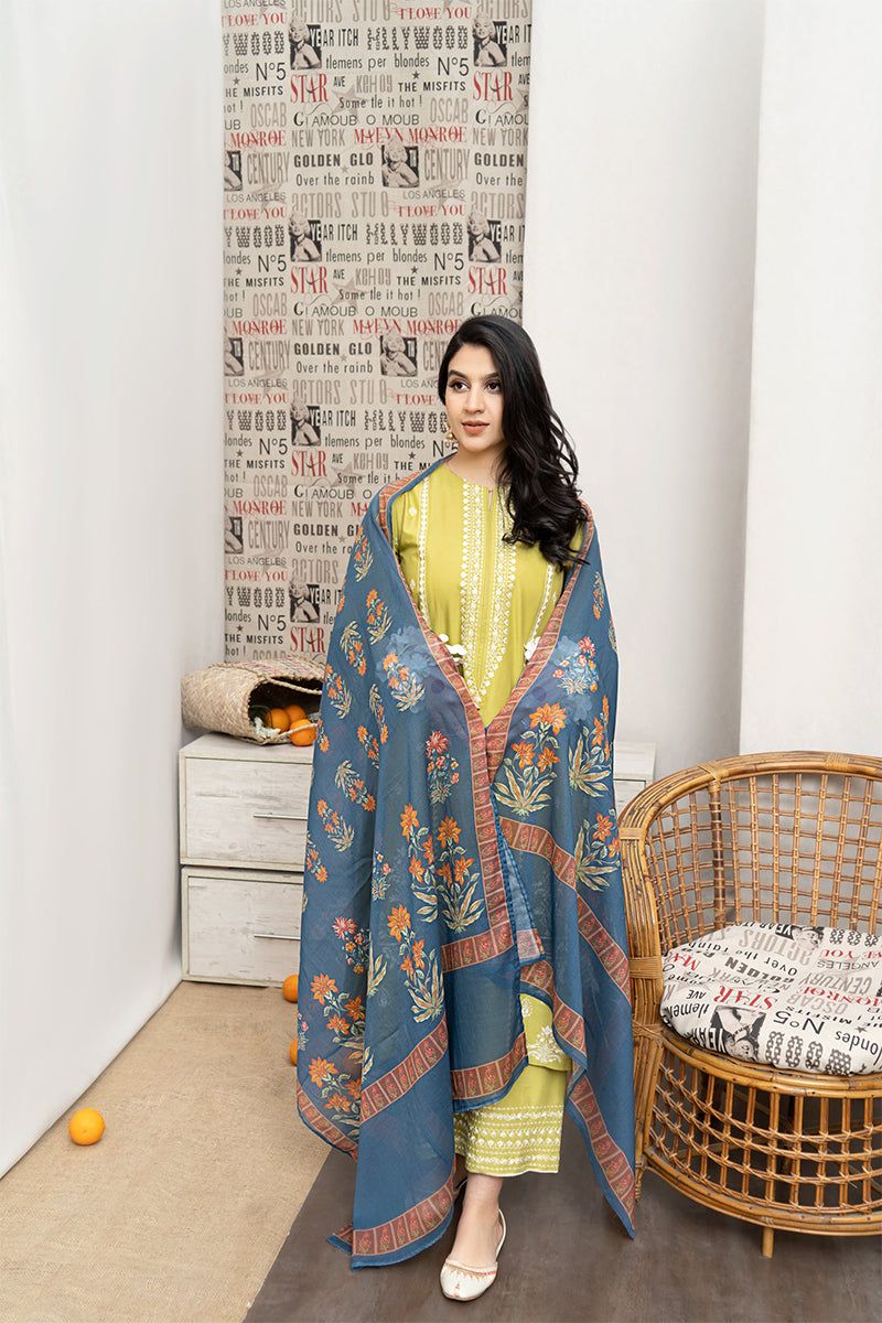 MASHA - 3PC EMBROIDERED LAWN