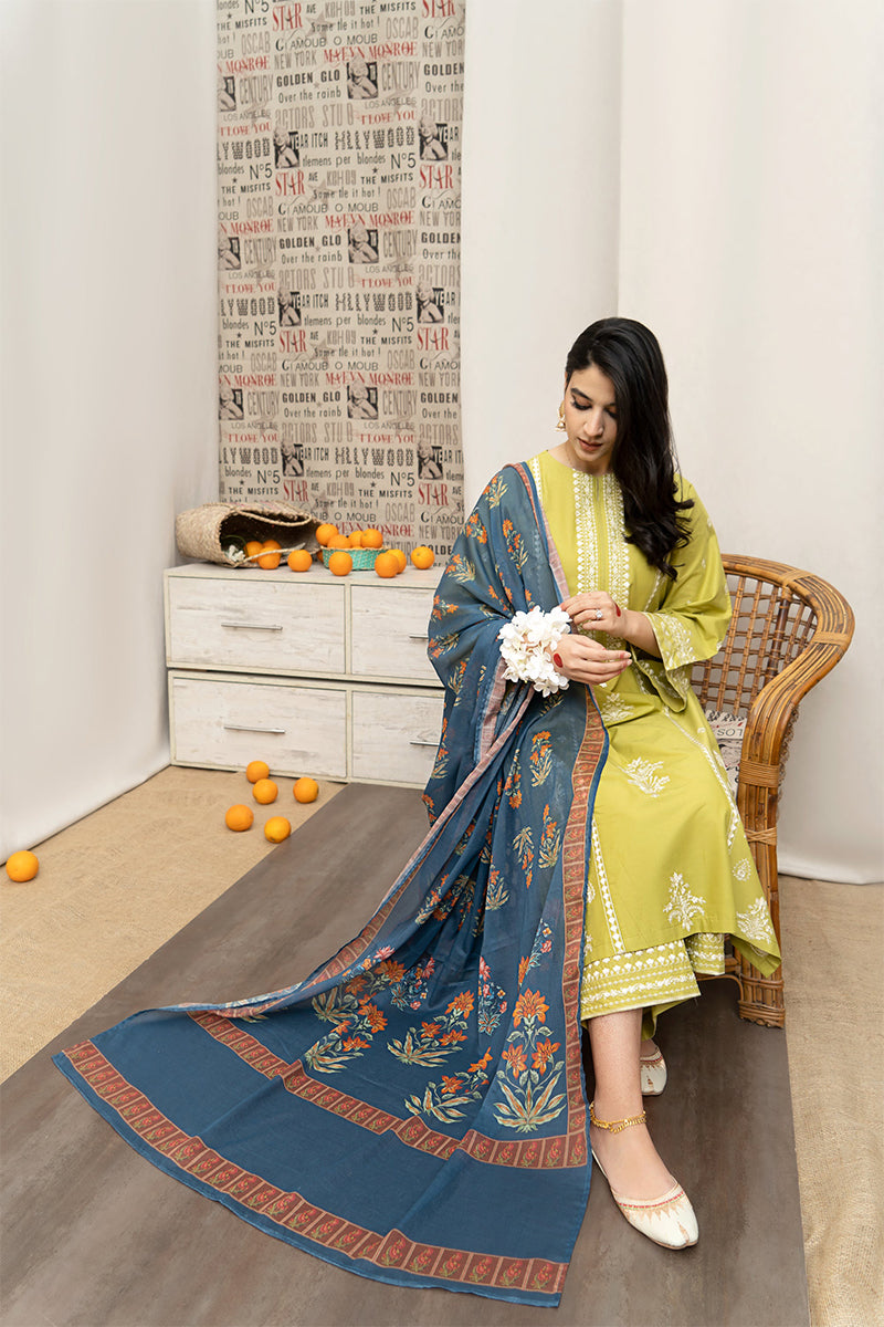 MASHA - 3PC EMBROIDERED LAWN