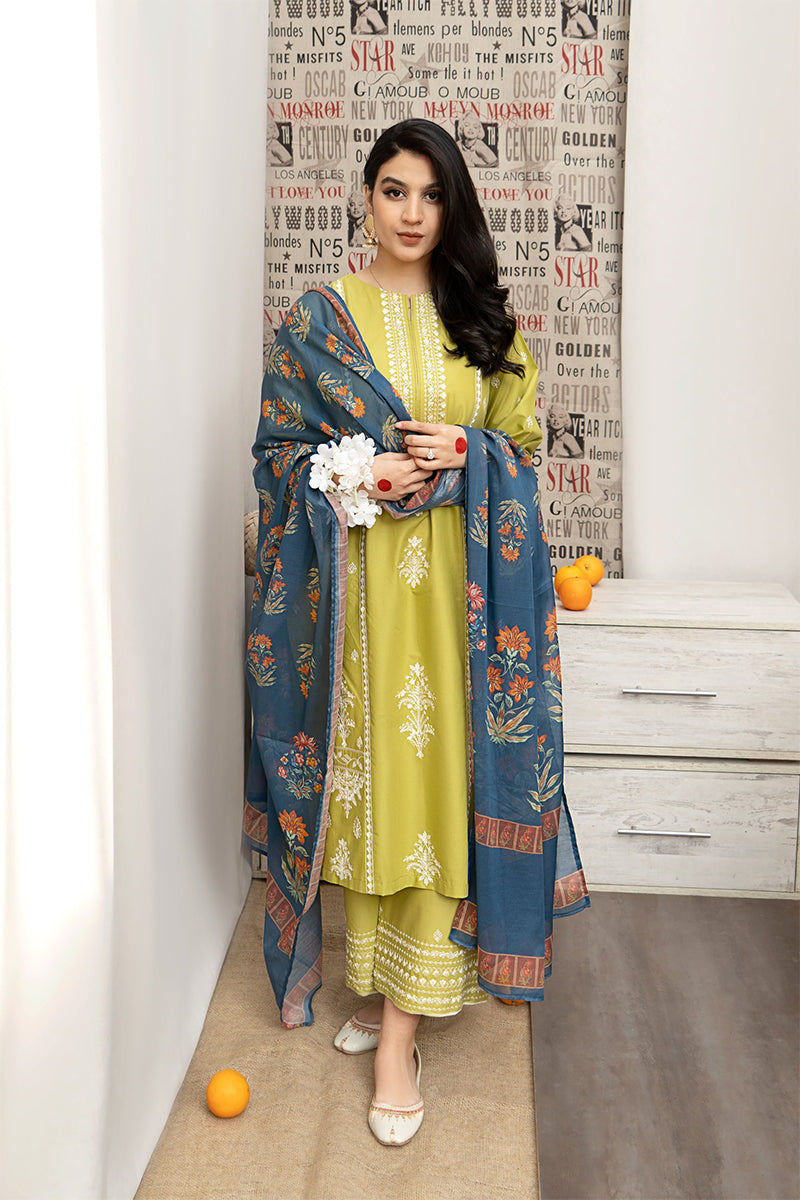 MASHA - 3PC EMBROIDERED LAWN